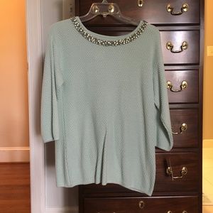 NWT Hinge Beaded Trim 3/4-Sleeve Tunic Size S
